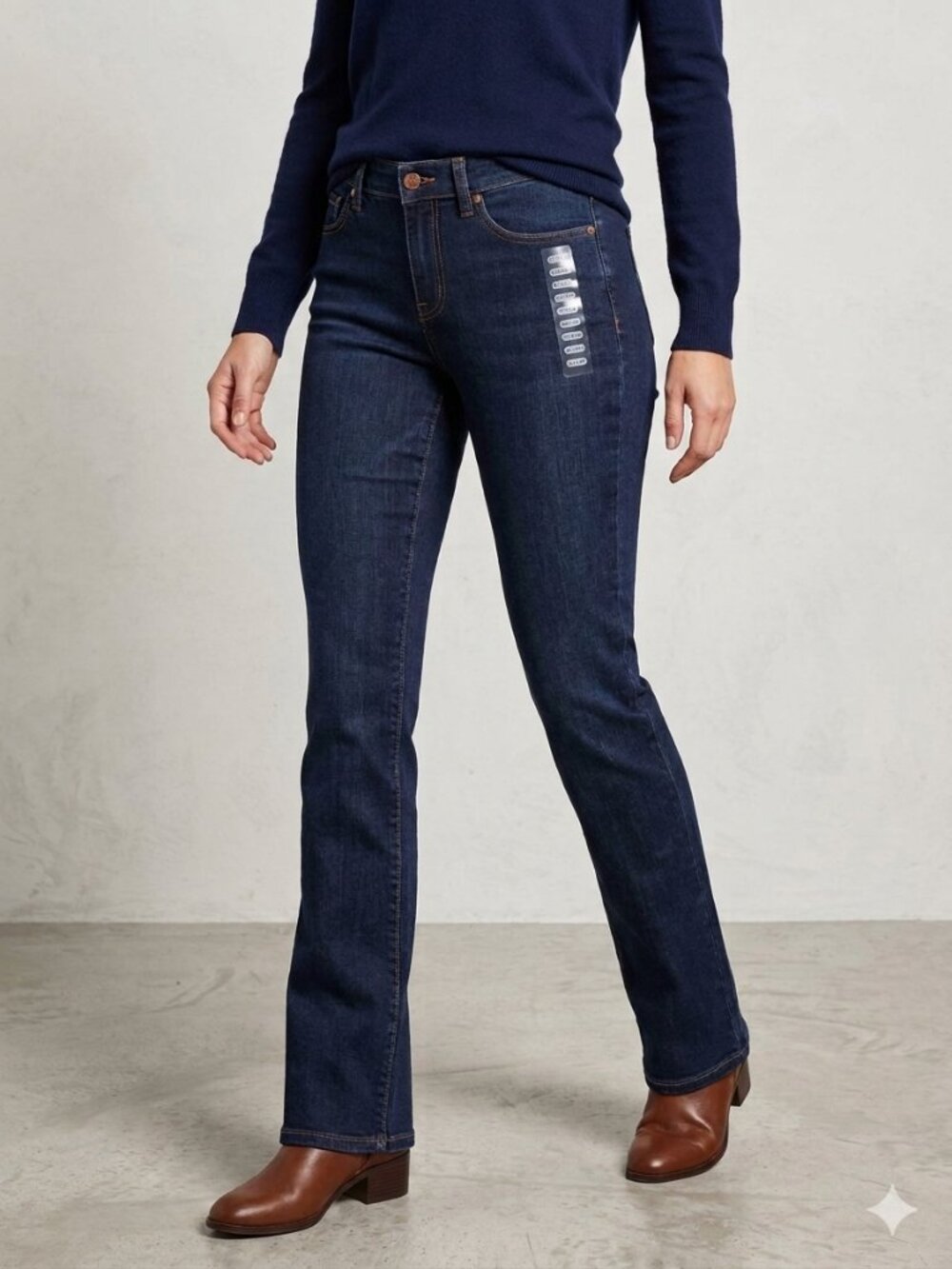 NYDJ Barbara Bootcut Jeans Size 2 Dark Wash Blue Denim NWT Stretch